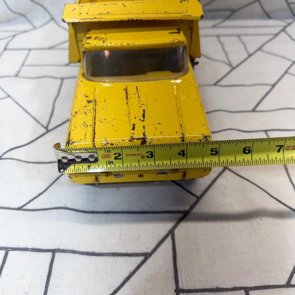 Ny-Lint Ford Dump Truck OS Yellow Vintage Pressed Steel Toy No. 1600